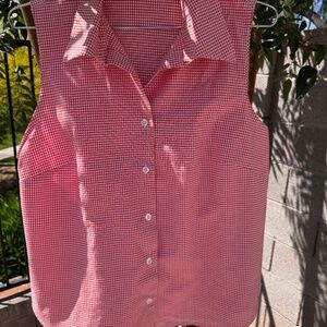 Vintage Willi Smith Sleeveless Button Down Blouse L